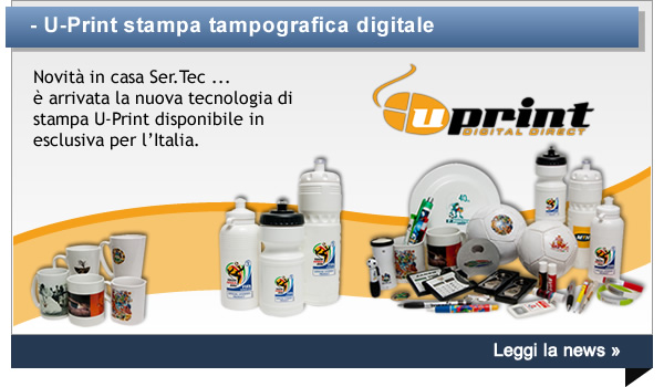 - U-Print stampa tampografica digitale - Novità in casa Ser.Tec ...è arrivata la nuova tecnologia di stampa U-Print disponibile in esclusiva per l’Italia.